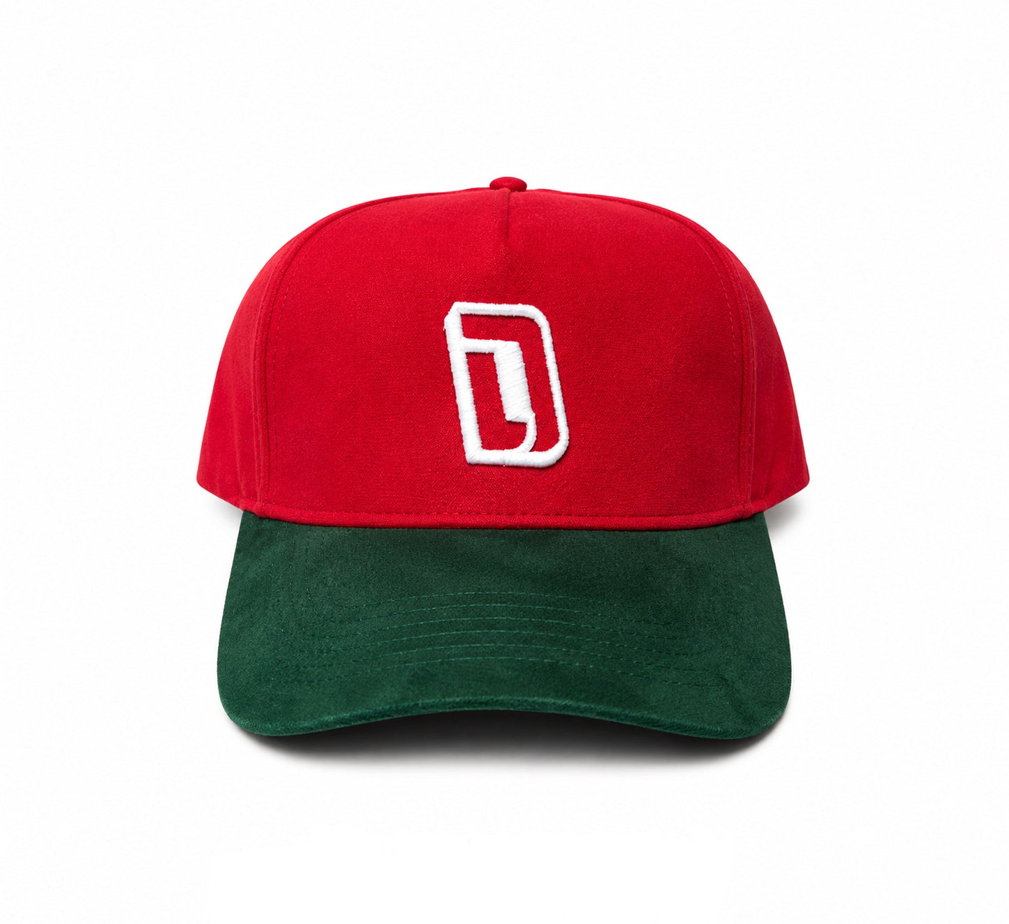 Red/Hunter Green Suede Snapback